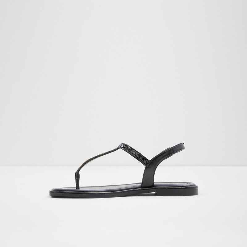 Aldo ravne sandale SHEINA SYN METALLIC - crna 6