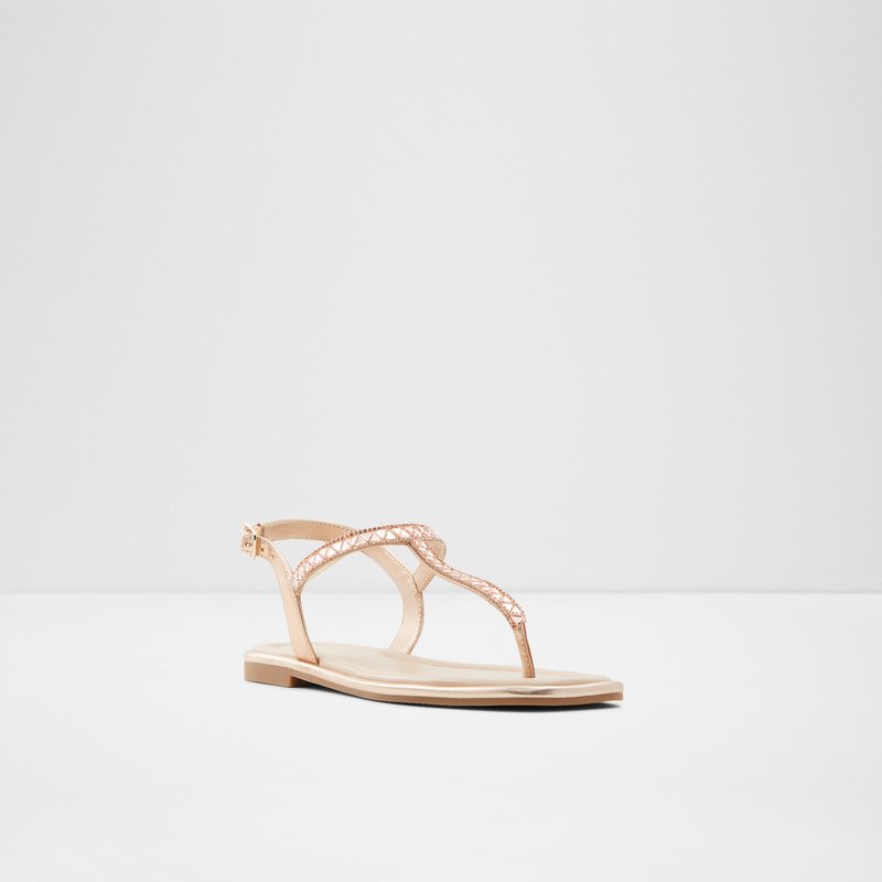 Aldo ravne sandale SHEINA SYN METALLIC - ružičasta 4