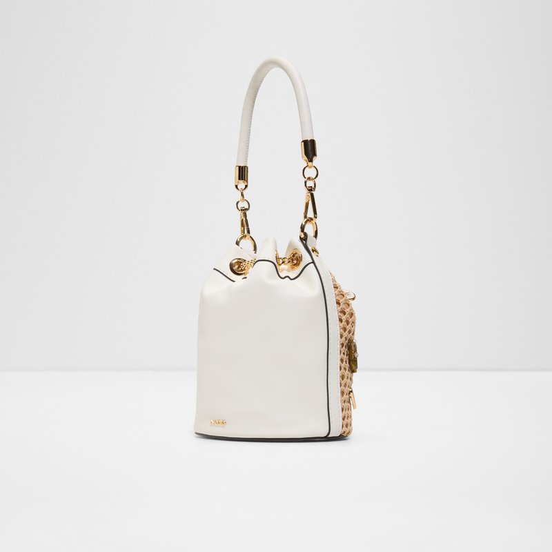 Aldo bucket torbica za nošenje u ruci ili na ramenu SHELLINA TEX MIX MAT - smeđa 4