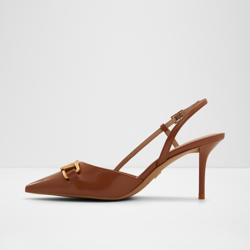 Aldo cipele na srednje visoku petu SHIRLY SYN SHINY - smeđa 3