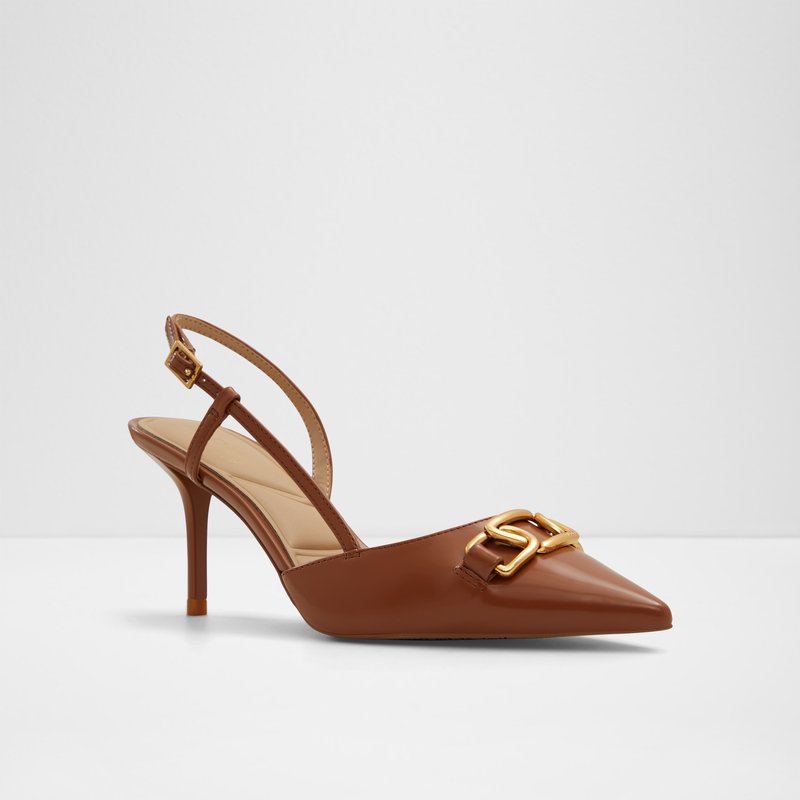 Aldo cipele na srednje visoku petu SHIRLY SYN SHINY - smeđa 4