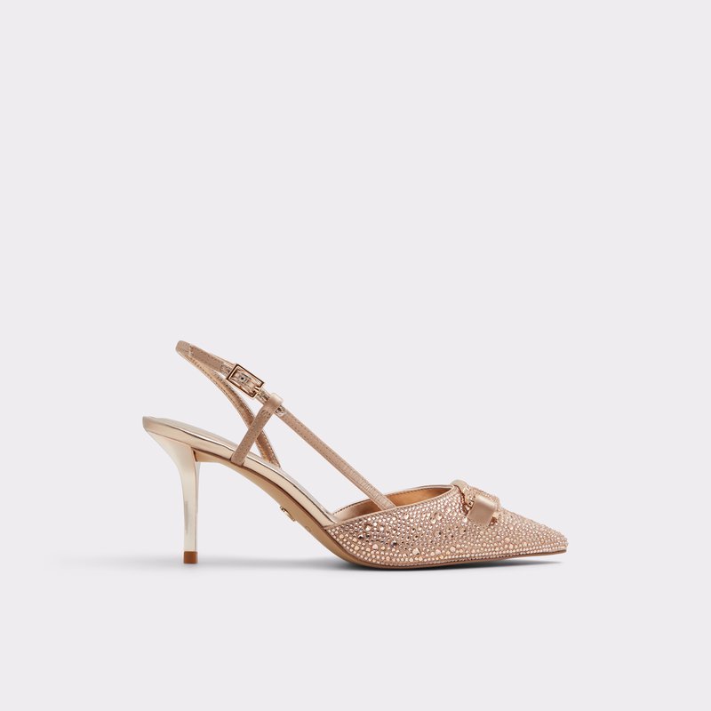 Aldo cipele na srednje visoku petu SHIRLY TEX SATIN - ružičasta 1
