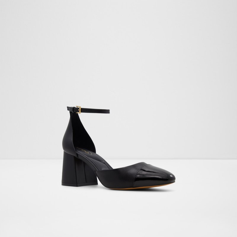 Aldo cipele na srednje visoku petu SILVANA LEA MIX MAT - crna 3