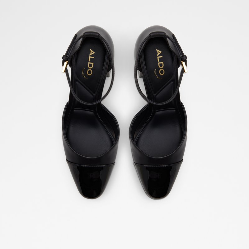 Aldo cipele na srednje visoku petu SILVANA LEA MIX MAT - crna 5