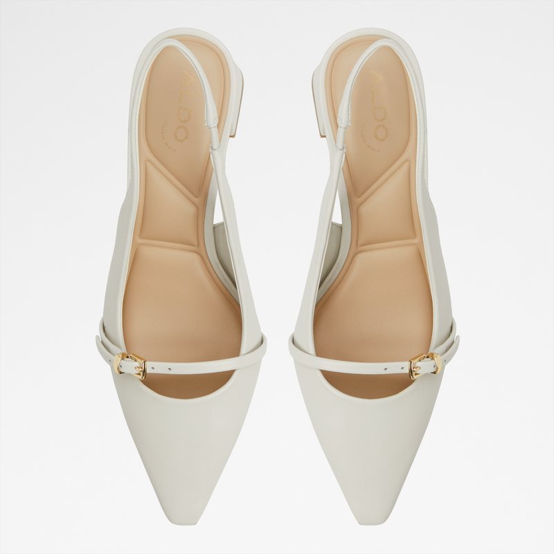 Aldo cipele na srednje visoku blok petu SKEPPER LEA SMOOTH - bijela 5