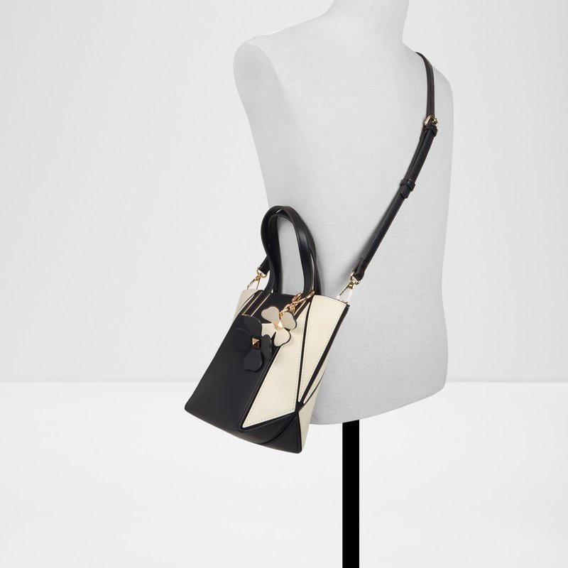 Aldo satchel torbica za nošenje u ruci ili na ramenu SMALLPRISMATOTE SYN MIX MAT - crna 3