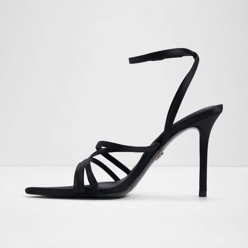 Aldo sandale na visoku petu SOLANIA TEX SATIN - crna 2