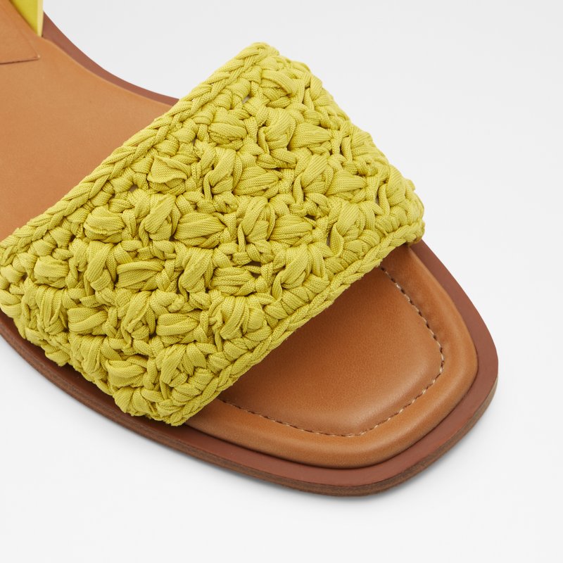 Aldo ravne sandale SOLENA TEX MIX MAT - zelena 5