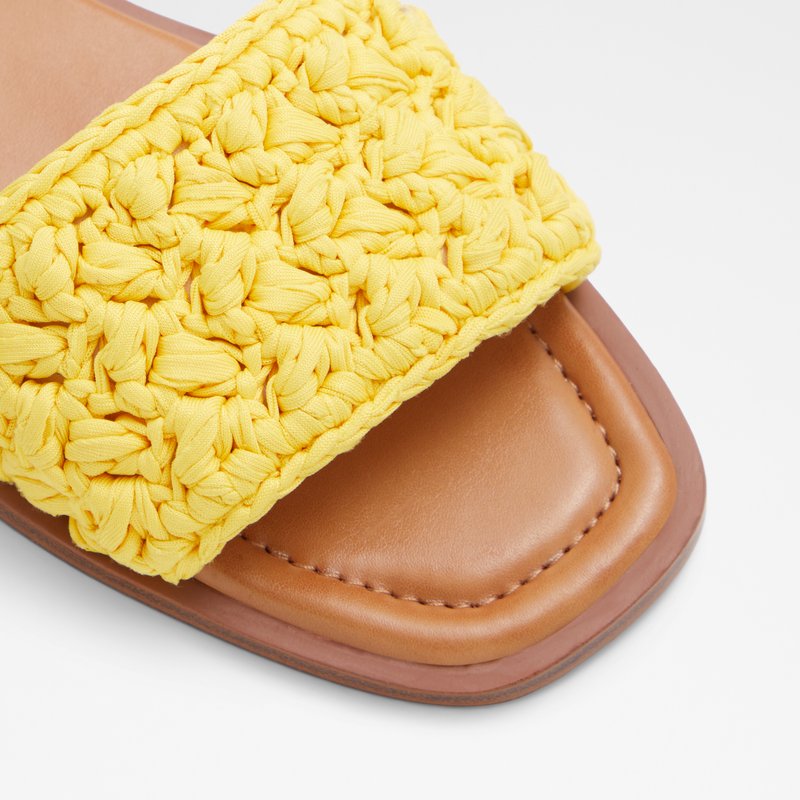 Aldo ravne sandale SOLENA TEX CROCHET - žuta 4