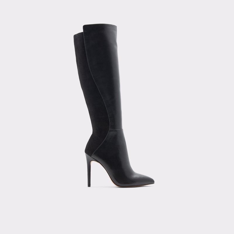 Aldo čizme do koljena SOPHIALAAN LEA MIX MAT - crna 1
