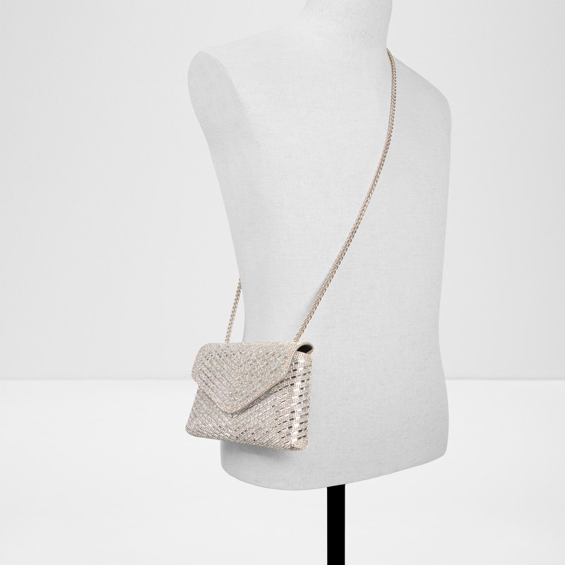 Aldo svečana pismo torbica za nošenje u ruci ili na ramenu SPARKLEBAG SYN MIX MAT - srebrna 3