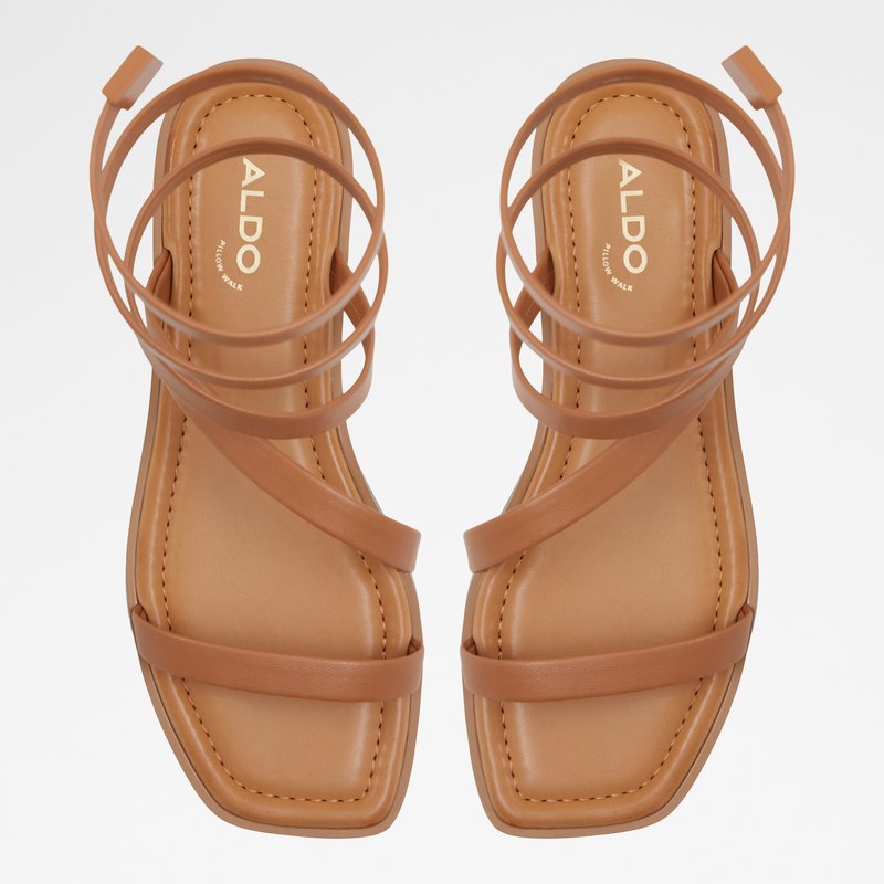 Aldo ravne sandale SPINELLA SYN SMOOTH - smeđa 5