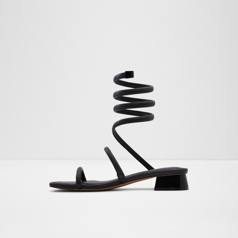 Aldo ravne sandale SPINNA SYN SMOOTH - crna 2