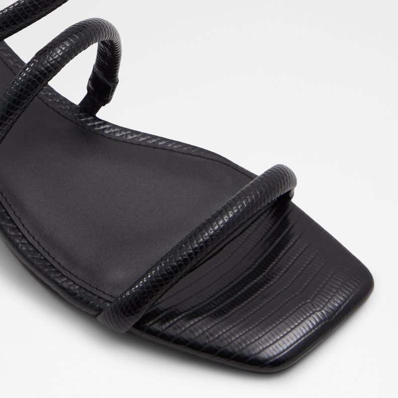 Aldo sandale na srednje visoku petu SPINNA SYN EMB LIZARD - crna 4