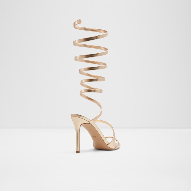 Aldo sandale na visoku petu SPIRA SYN METALLIC - zlatna 2