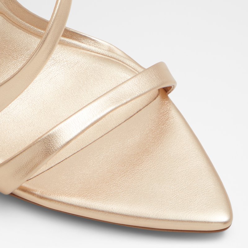 Aldo sandale na visoku petu SPIRA SYN METALLIC - zlatna 5