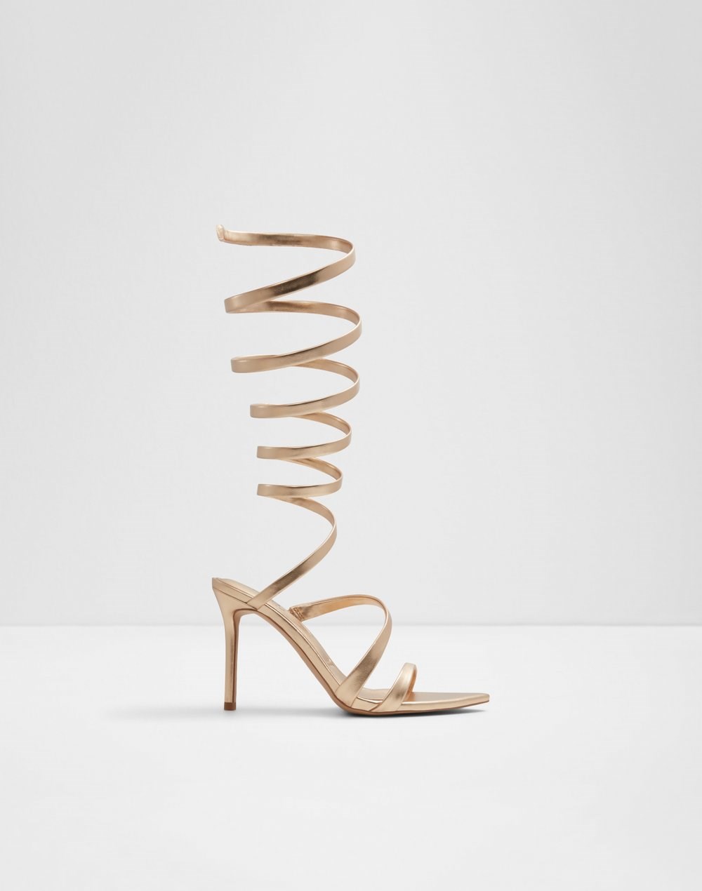 Aldo sandale na visoku petu SPIRA SYN METALLIC - zlatna