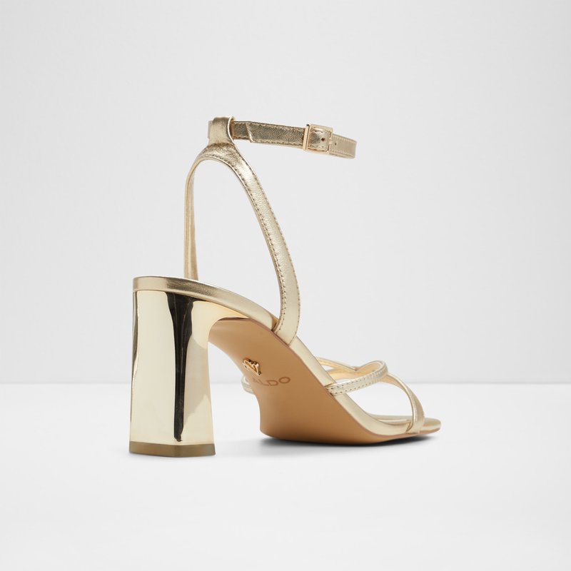 Aldo sandale na srednje visoku petu STELLARE LEA METALLIC - zlatna