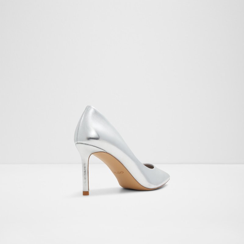 Aldo salonke na srednje visoku petu STESSYMID SYN METALLIC - srebrna 2