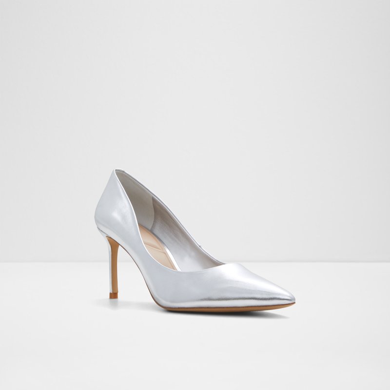 Aldo salonke na srednje visoku petu STESSYMID SYN METALLIC - srebrna 4