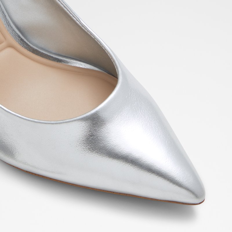 Aldo salonke na srednje visoku petu STESSYMID SYN METALLIC - srebrna 5