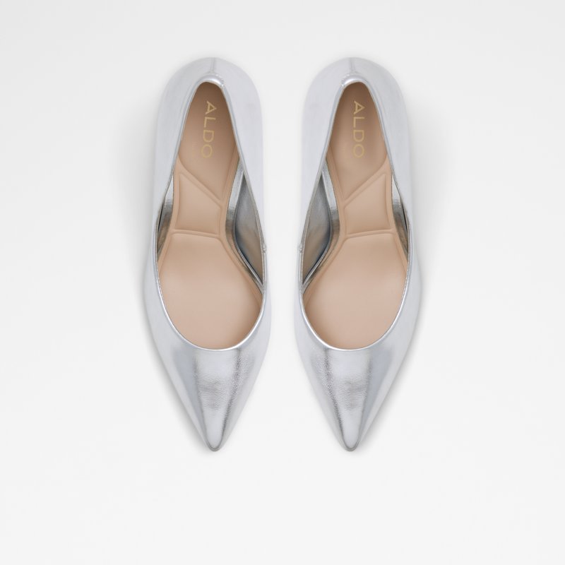 Aldo salonke na srednje visoku petu STESSYMID SYN METALLIC - srebrna 6