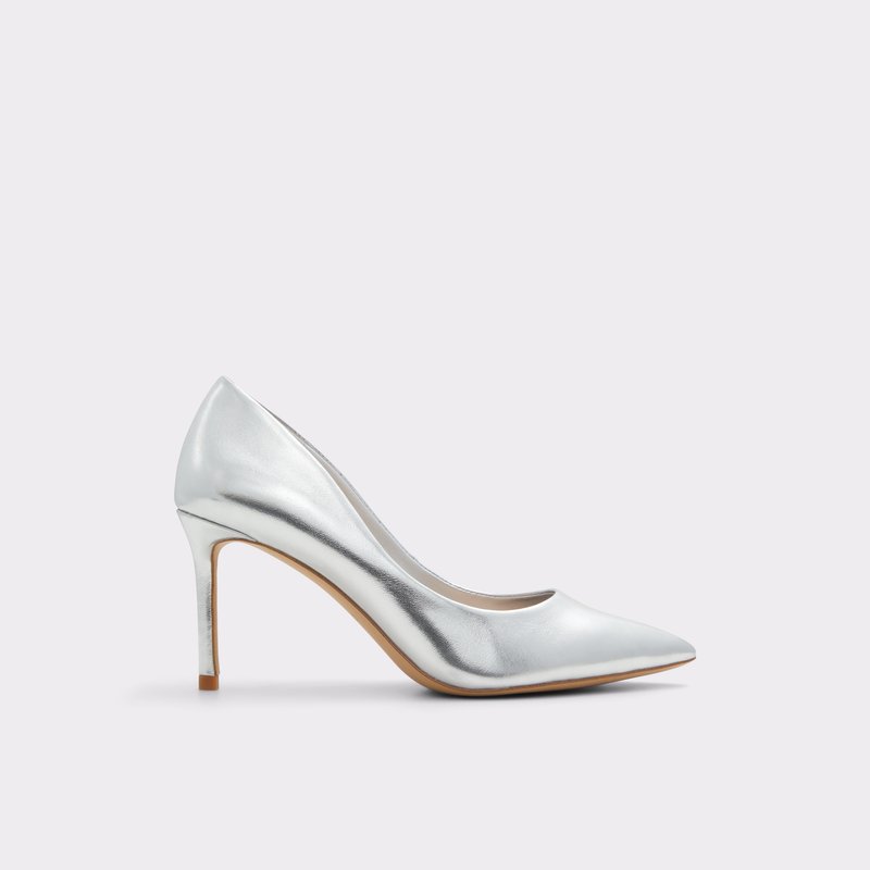 Aldo salonke na srednje visoku petu STESSYMID SYN METALLIC - srebrna 1