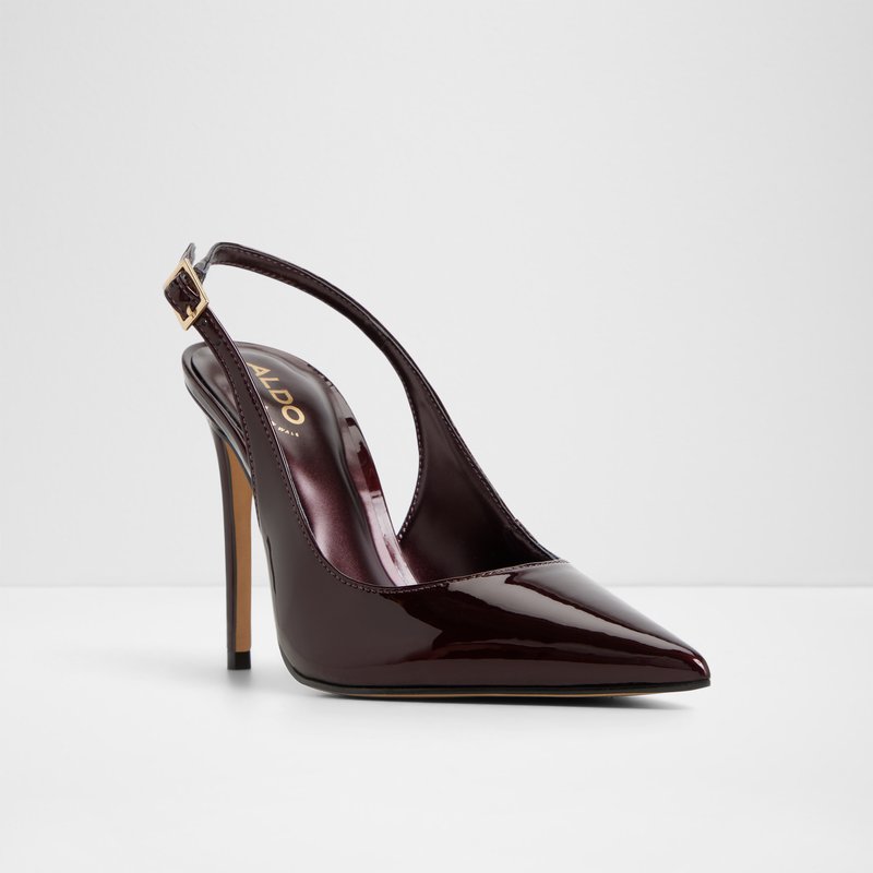 Aldo cipele na visoku petu STESSYSLING SYN METALLIC - smeđa 4