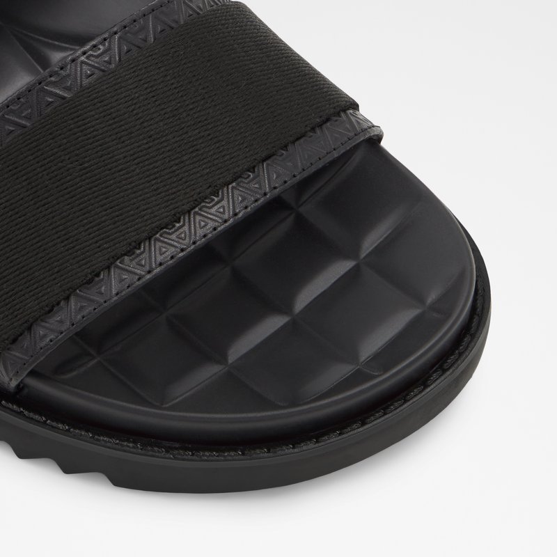 Aldo ravne sandale STRAPPA TEX MIX MAT - crna 4