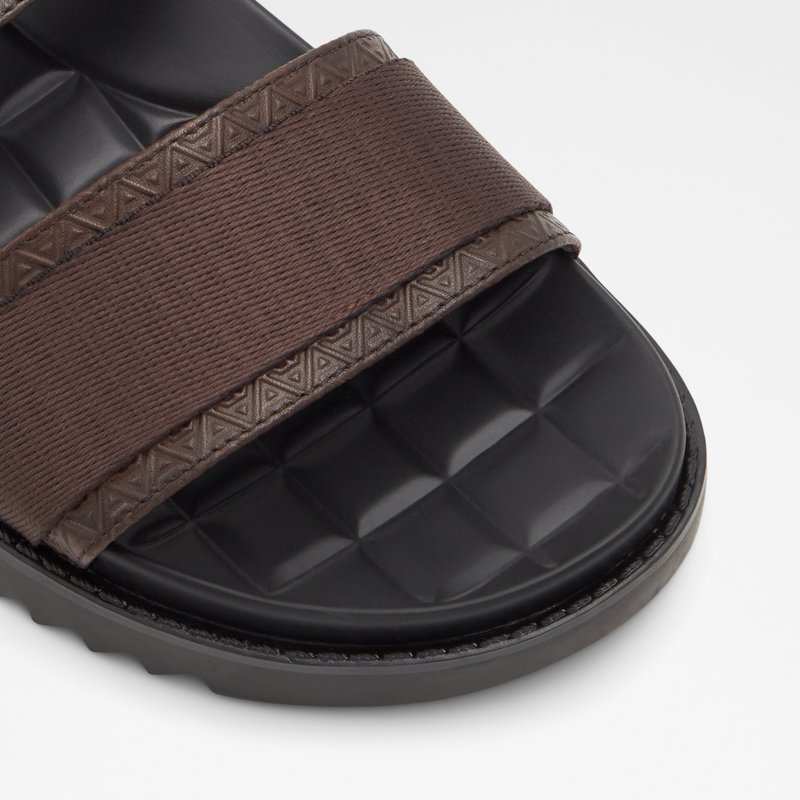 Aldo ravne sandale STRAPPA TEX MIX MAT - smeđa 4