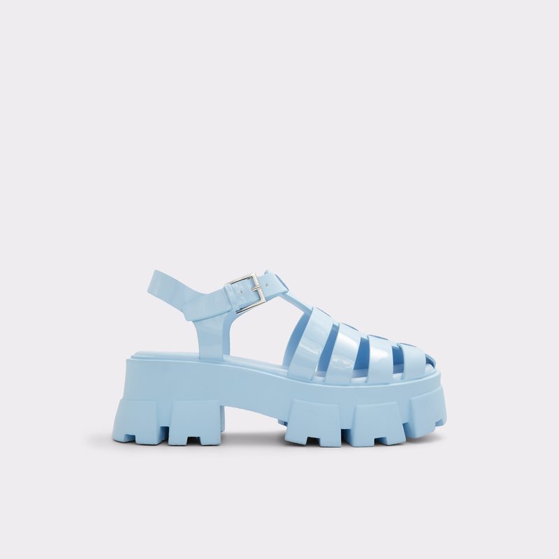 Aldo ravne sandale SUZY SYN PATENT - plava 1