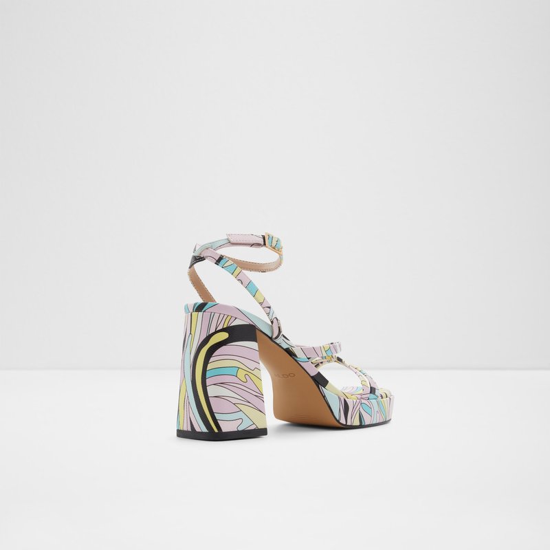 Aldo sandale na visoku petu TAIA SYN EMBOSSED - multicolor 3