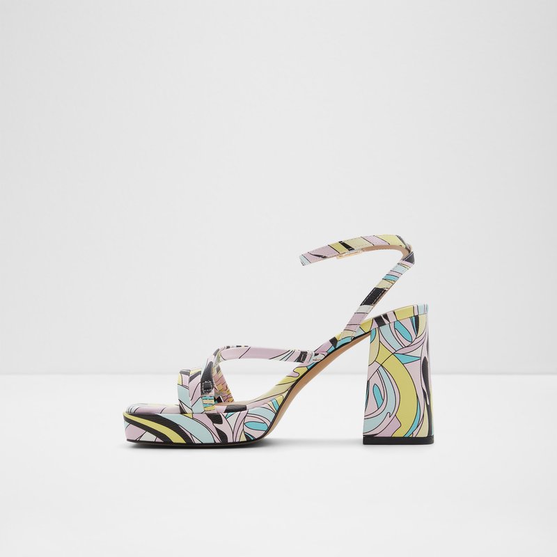 Aldo sandale na visoku petu TAIA SYN EMBOSSED - multicolor 2