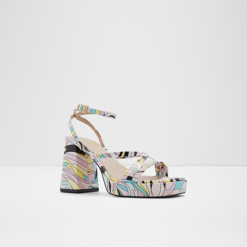 Aldo sandale na visoku petu TAIA SYN EMBOSSED - multicolor 6