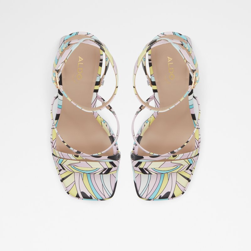 Aldo sandale na visoku petu TAIA SYN EMBOSSED - multicolor 5