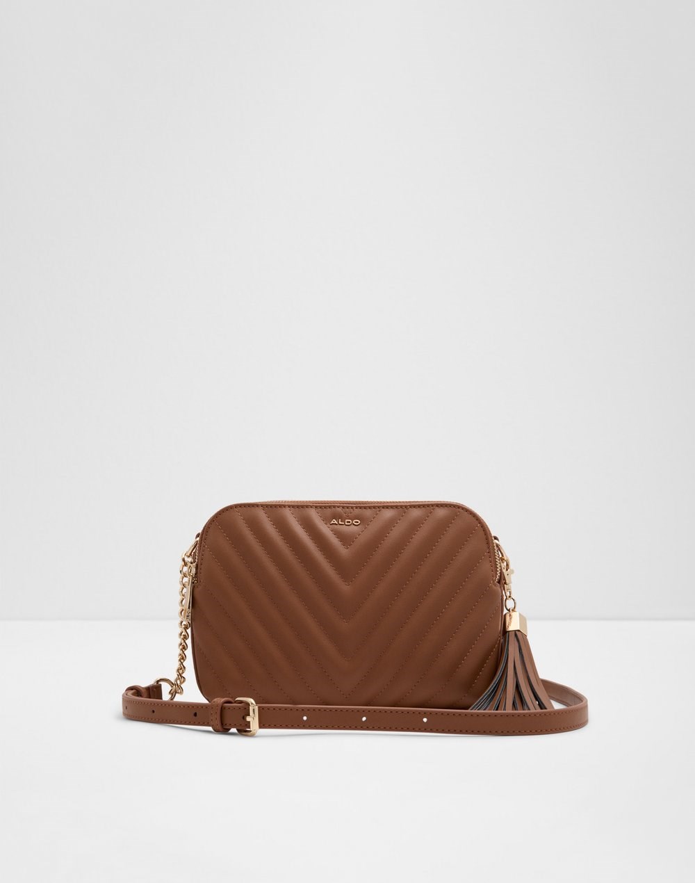 Aldo torbica za nošenje na ramenu TALAEDAR SYN QUILTED - smeđa