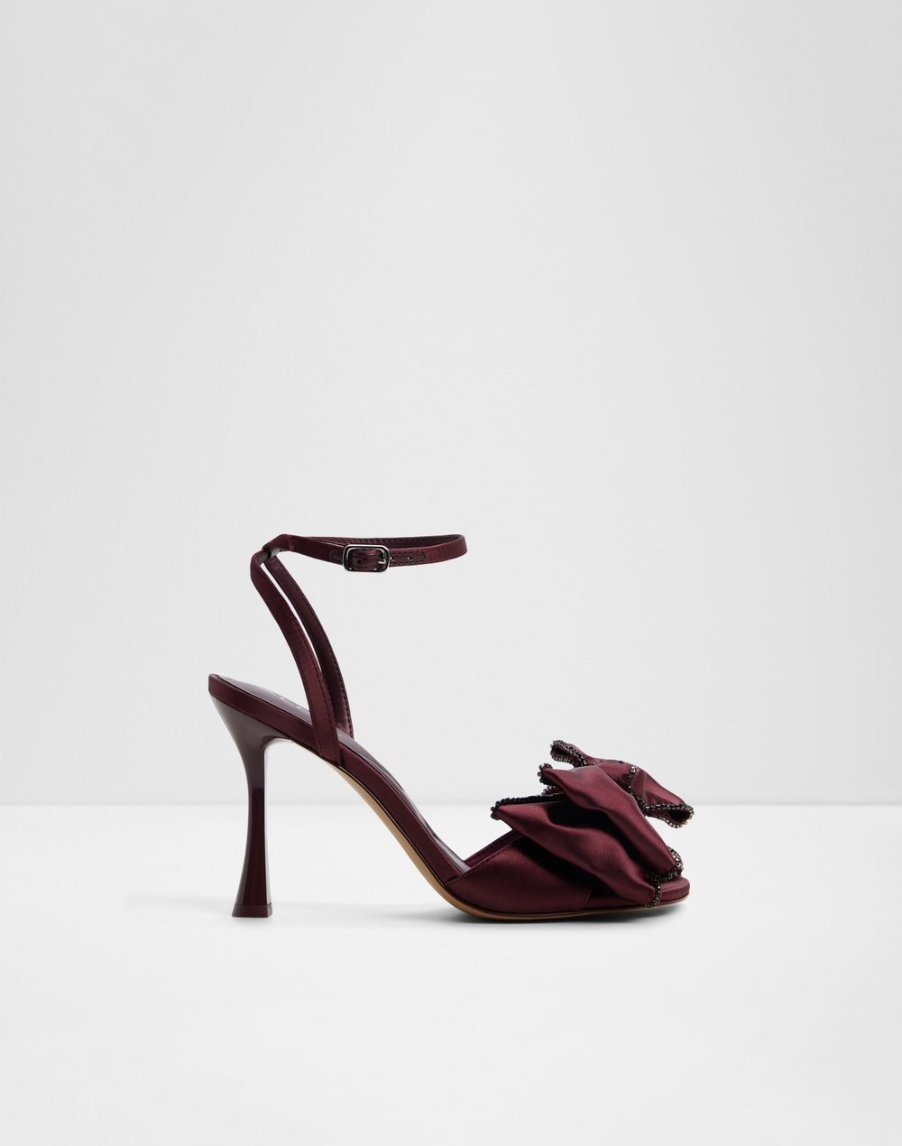 Aldo sandale na visoku petu TINSEL TEX SATIN - crvena