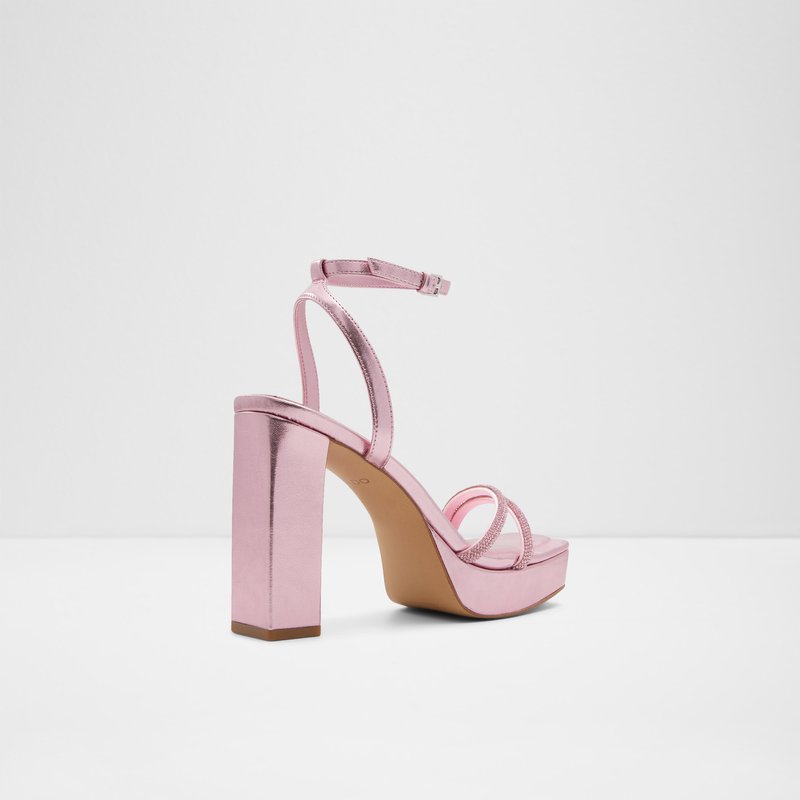 Aldo sandale na visoku peti TINTIN SYN MIX MAT - ružičasta 2