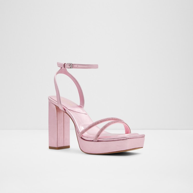 Aldo sandale na visoku peti TINTIN SYN MIX MAT - ružičasta 4