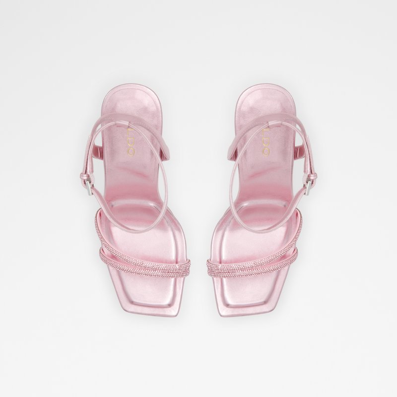 Aldo sandale na visoku peti TINTIN SYN MIX MAT - ružičasta