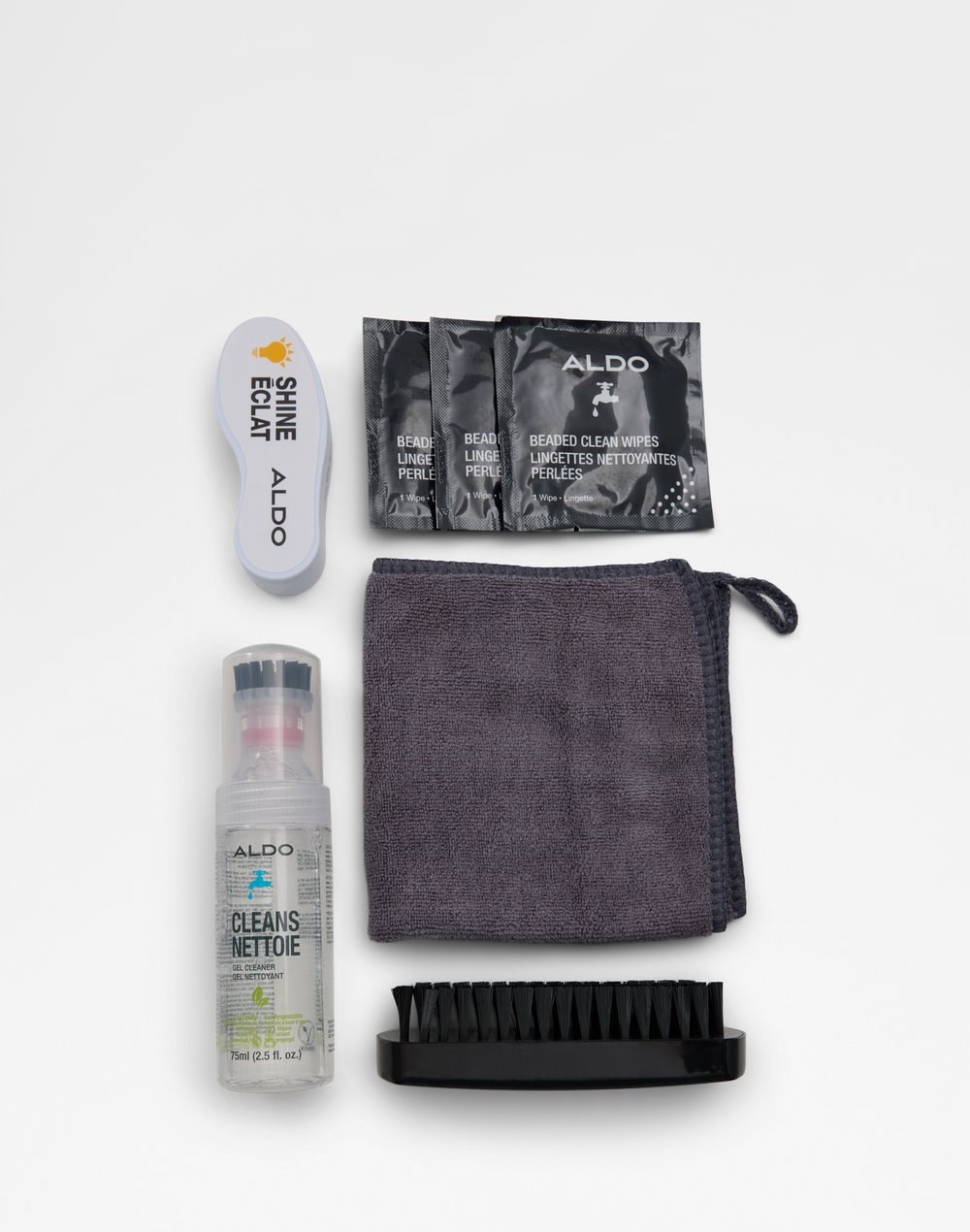 Aldo putni set za čišćenje obuće TRAVEL KIT CLEANER - crna
