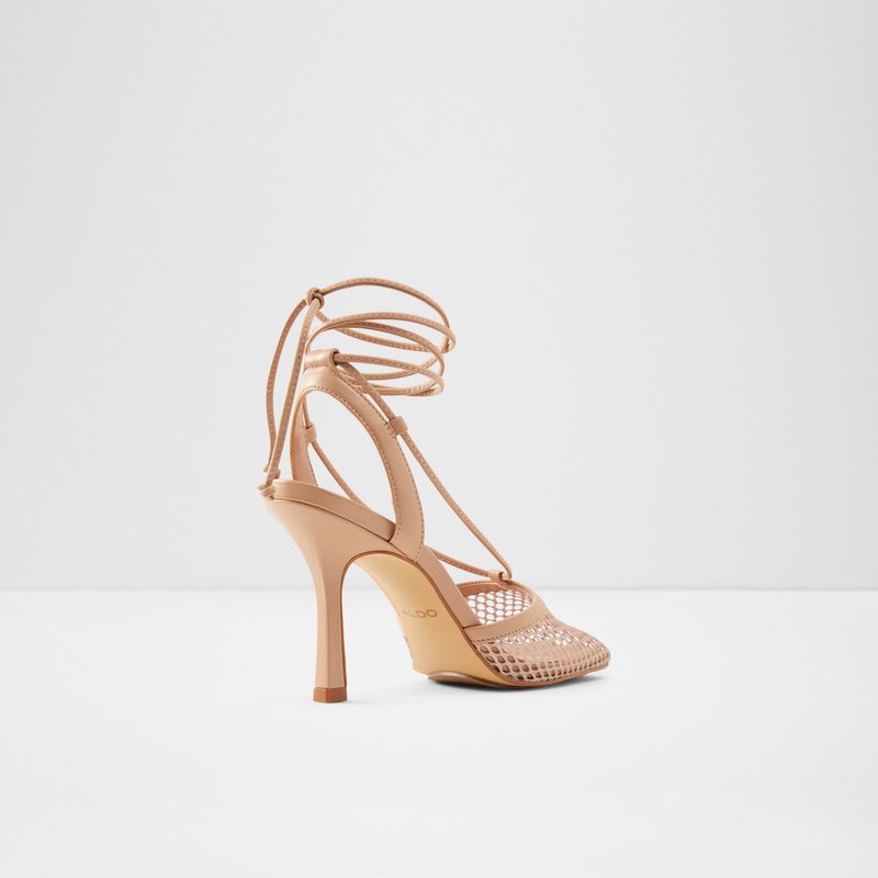Aldo sandale na visoku petu TROPEZ TEX MESH - bež 5