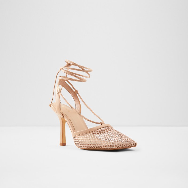 Aldo sandale na visoku petu TROPEZ TEX MESH - bež 3