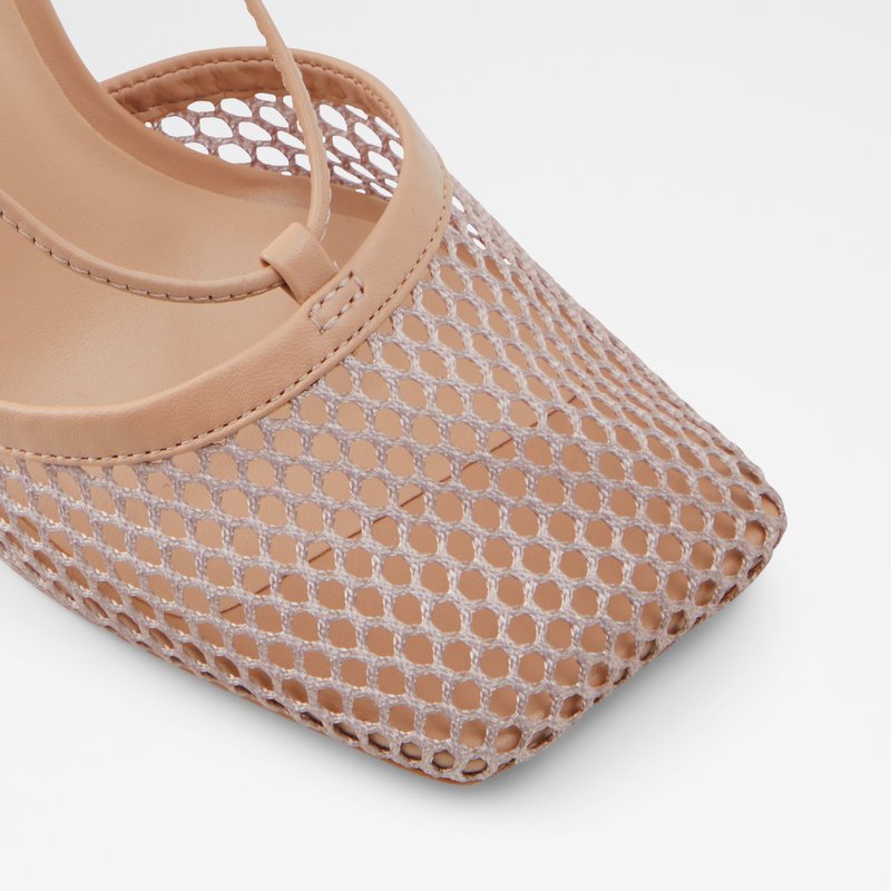 Aldo sandale na visoku petu TROPEZ TEX MESH - bež 4