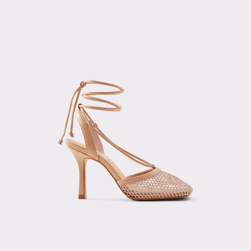 Aldo sandale na visoku petu TROPEZ TEX MESH - bež 1
