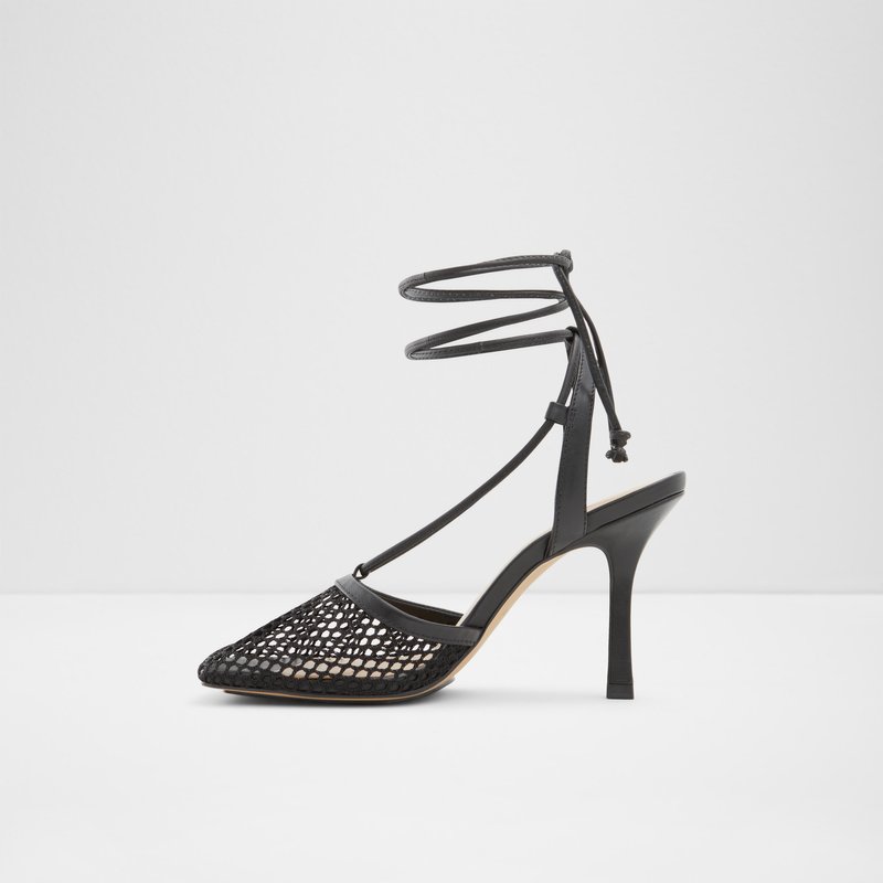 Aldo sandale na visoku petu TROPEZ TEX MESH - crna 2