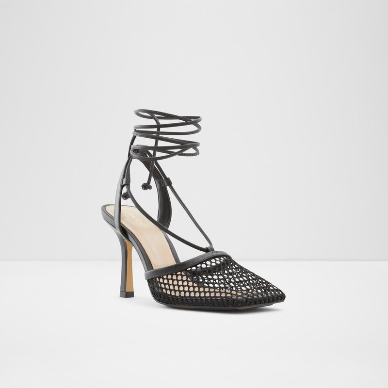 Aldo sandale na visoku petu TROPEZ TEX MESH - crna 3