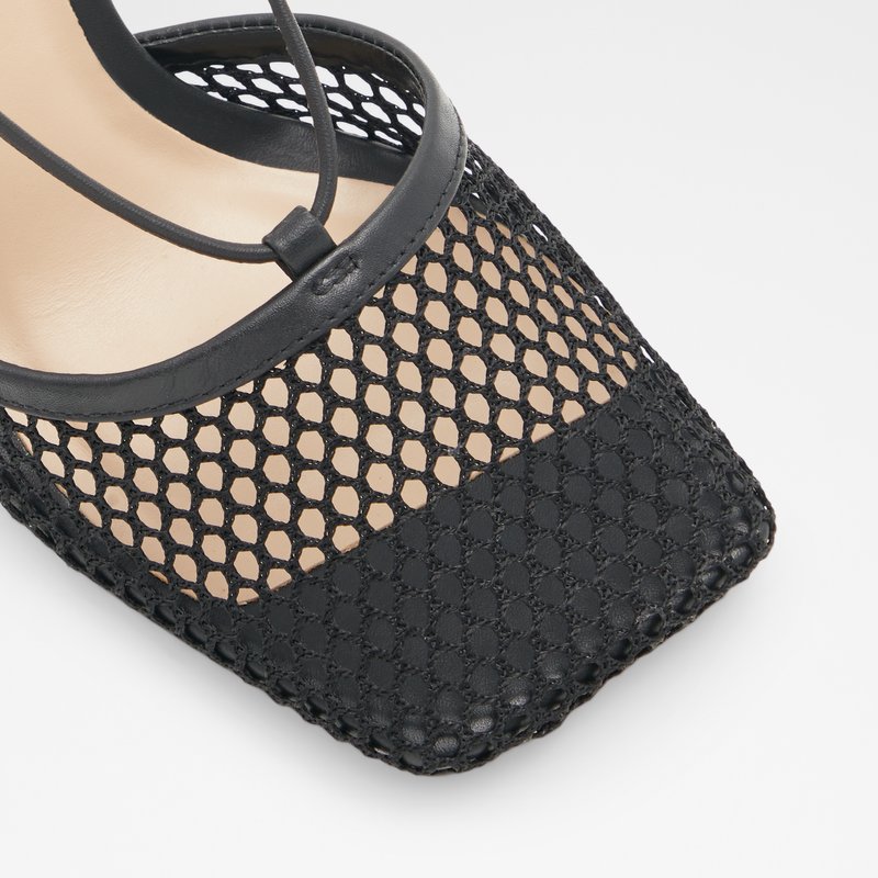 Aldo sandale na visoku petu TROPEZ TEX MESH - crna 4