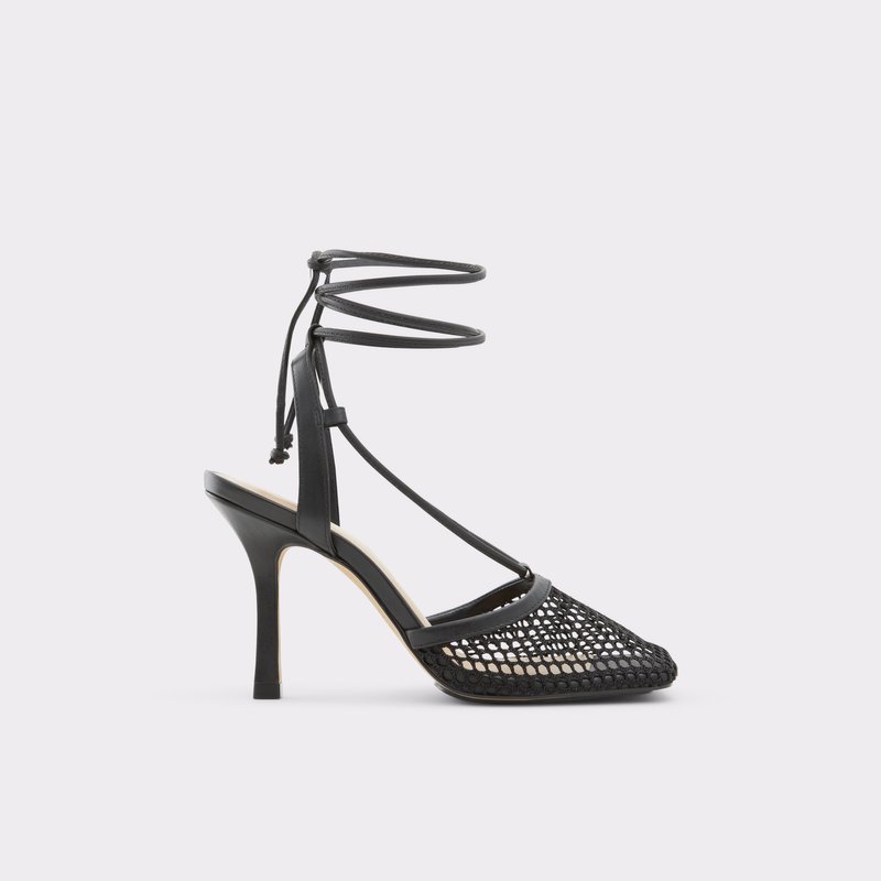 Aldo sandale na visoku petu TROPEZ TEX MESH - crna 1
