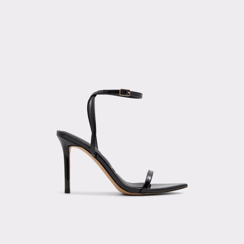 Aldo sandale na visoku petu TULIPA SYN PATENT - crna 1